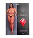 BeWicked Unleash Me Red Fishnet Maxi Bodycon Dress - Seductive U-Back Design