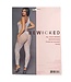 BeWicked Opvallende Asymmetrische Witte Bodystocking met Abstract Design - Bewicked