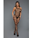 BeWicked One-Shoulder Black Bodystocking with Daring Cut-Out Design