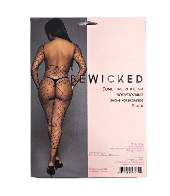 BeWicked Wild V-Neck Fishnet Bodystocking – Bold & Seductive Black Design
