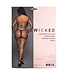 BeWicked Verleidelijke V-hals Bodystocking - Durf in Visnet Zwart te Stralen