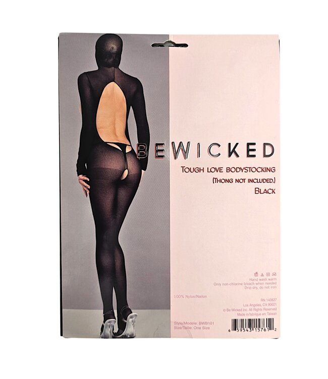 BeWicked Tough Love Black Bodystocking - Daring, Figure-Hugging Design