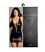BeWicked Elegantes Elisa Bodycon-Kleid Schwarz mit V-Ausschnitt und Kreuzdetails