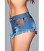BeWicked Trendige Denim Shorts mit Mesh-Taschen – Moderner Look für Fashionistas