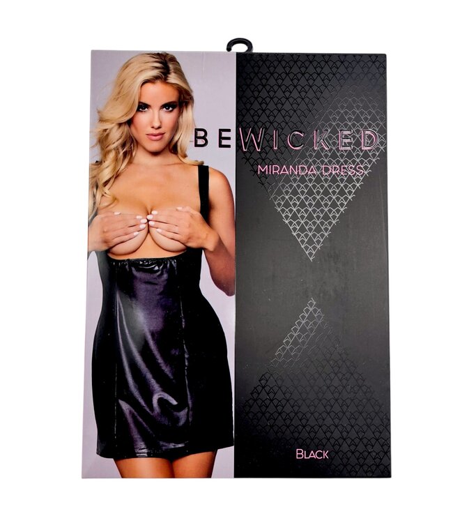 BeWicked Miranda Topless Jurk - Gedurfde Imitatieleer Statement voor Fashionista’s