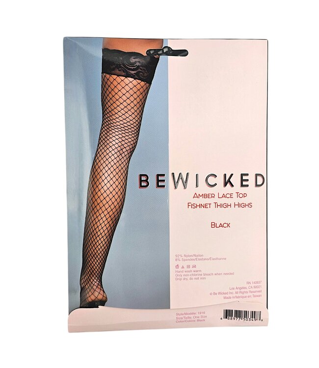 BeWicked Elegante Netkousen met Bloemenkant | Perfect voor Jarretels of Solo Draagstijl