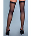 BeWicked Zwarte Transparante Dijhoge Kousen - Be Wicked Stijl & Luxe voor Jouw Beenmode