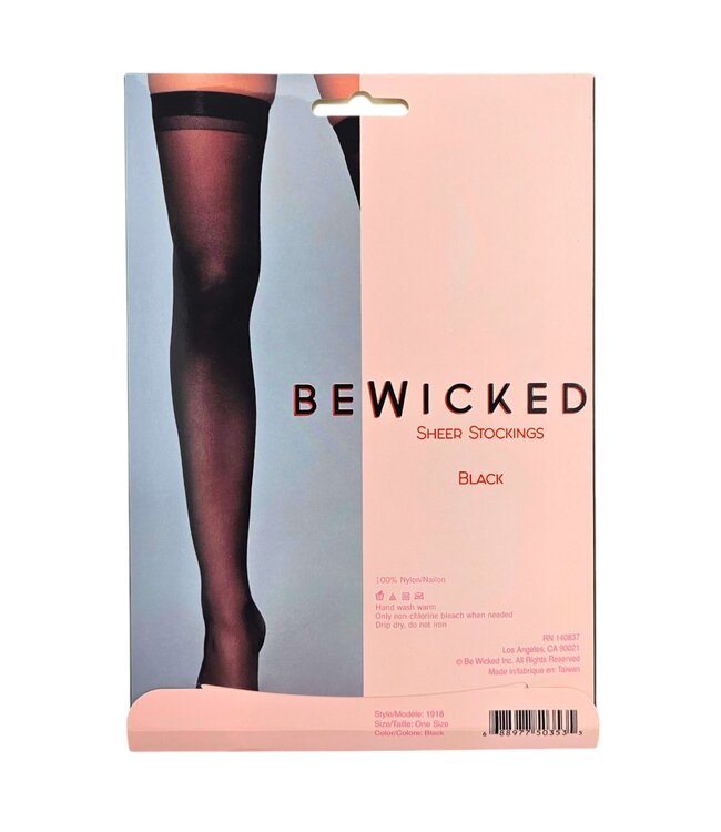 BeWicked Transparente Overknee-Strümpfe Schwarz | Zeitlose Eleganz & Komfort