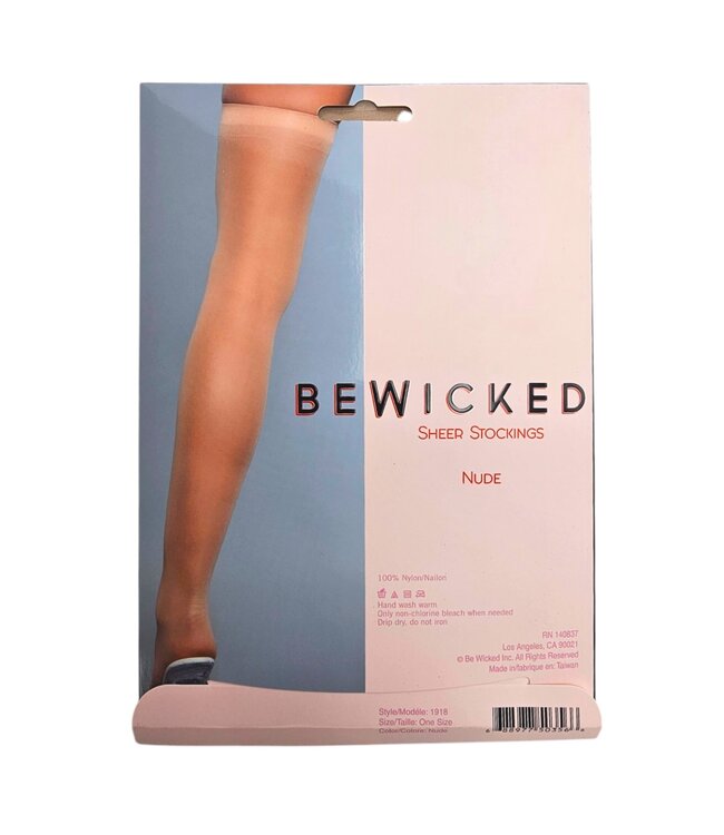 BeWicked Transparante Elegante Dijhoge Kousen met Stevige Band | Tijdloze Stijl