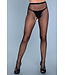 BeWicked Verleidelijke Hoge Taille Go Fish Netpanty met Open Kruis - Be Wicked
