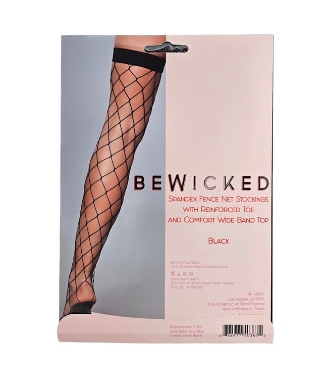 BeWicked Edgy Breite Netzstrümpfe Overknee Schwarz | Modisch & Bequem