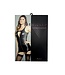 BeWicked Larissa Playsuit Schwarz Kunstleder mit Strumpfhaltern von Be Wicked