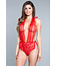 BeWicked Alessandra Teddy Rot | Verführerischer Spitzenbody mit offenem Rücken