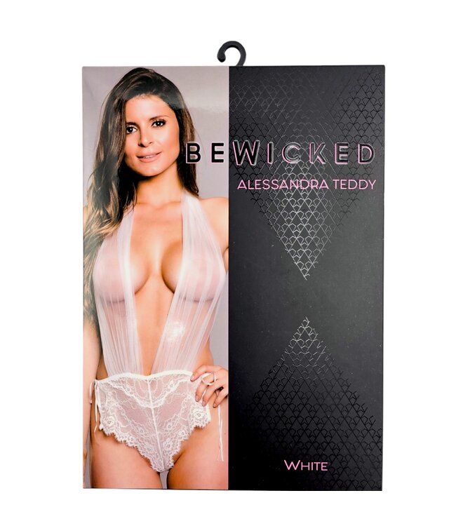 BeWicked Alessandra Verleidelijke Teddy XL - Kanten & Mesh Lingerie Met Open Rug