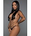 BeWicked Verleidelijke Dancing All Night Bodystocking in Zwart met Lange Mouwen