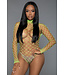 BeWicked Verleidelijke Dancing All Night Bodystocking Groen - Chic Visnet Lijfje