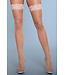 BeWicked Elegant Kiss Goodnight Dijhoge Kousen met Bloemenkant en Netstof 100% Nylon