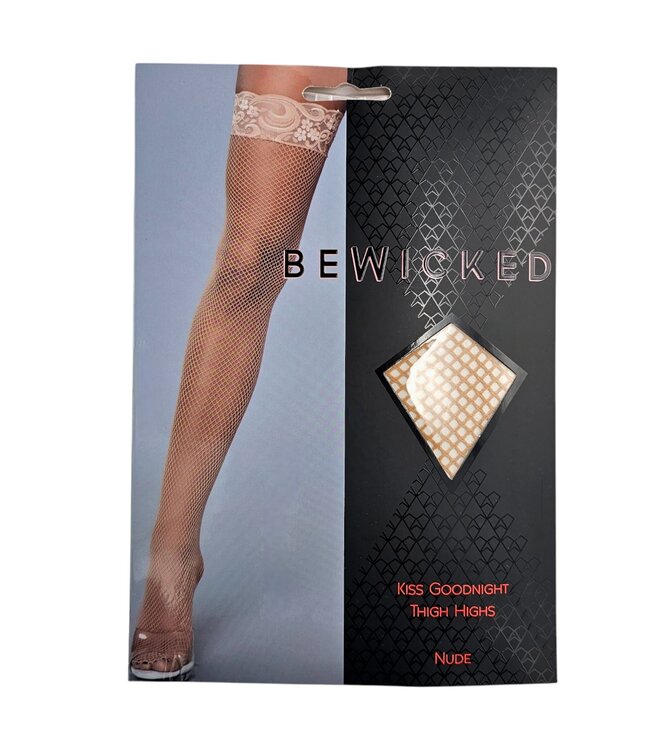 BeWicked Kiss Goodnight Overknee-Strümpfe mit Blumenspitze aus Nylon