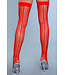 BeWicked Verführerische Sirenen Overknee-Strümpfe Rot mit Vintage-Naht von Be Wicked