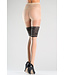 BeWicked Elegante schwarze Strumpfhose mit Spitzenbund und Vintage-Rückennaht
