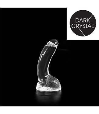 Dark Crystal Dark Crystal Dildo 21,5 cm – Glatt mit Struktur und Hodensack