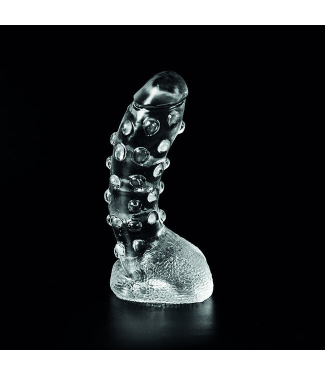 Dark Crystal Verfijnde Dark Crystal Dildo 22 cm - Gladde Structuur Met Balzak Veilig