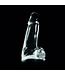 Dark Crystal Dark Crystal Clear Dildo 26 cm - Genopte Zwarte Dildo met Realistische Eikel