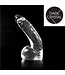 Dark Crystal Verleidelijke Dark Crystal Dildo 28 cm - Zwart met Stimulatie Plooien
