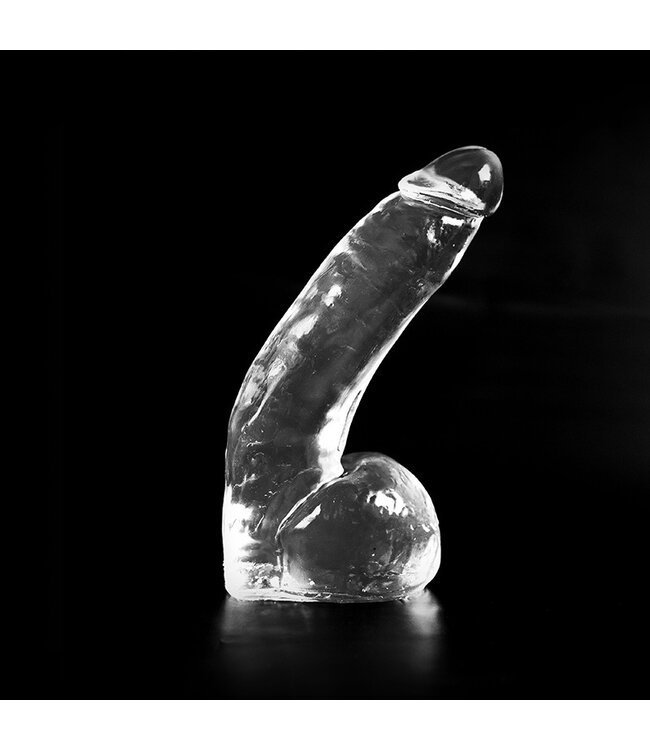 Dark Crystal Verleidelijke Dark Crystal Dildo 28 cm - Zwart met Stimulatie Plooien