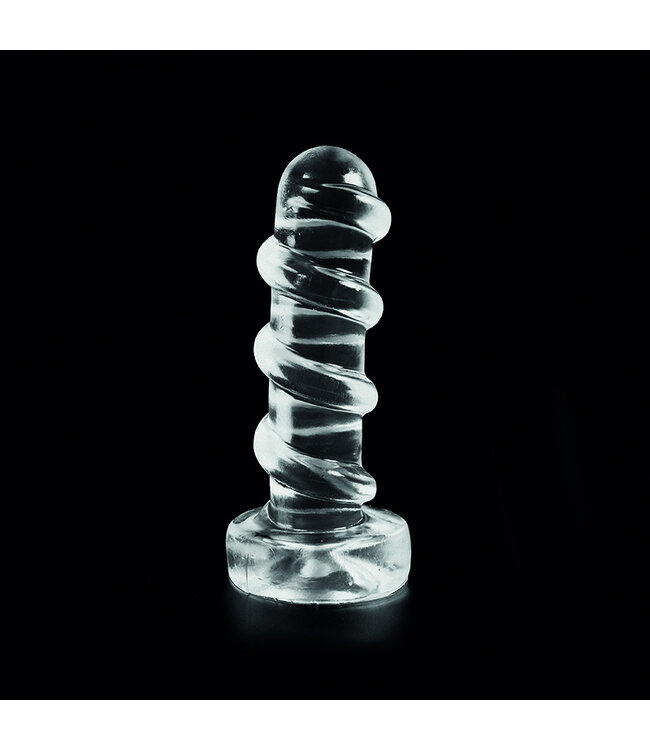 Dark Crystal Dark Crystal Clear Dildo 27,5 cm – Mittlerer Analstimulator mit Rillen