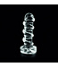 Dark Crystal Dark Crystal Clear Dildo 27,5 cm – Mittlerer Analstimulator mit Rillen