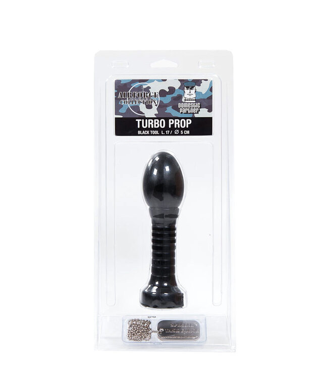 Domestic Partner Turbo Prop Black 17 cm – Weicher Dildo für intensive Empfindungen