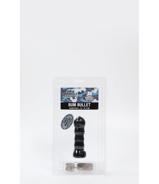 Domestic Partner Bum Bullet Anale Plug Zwart 12 cm - Comfort & Veiligheid in Één