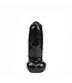 Domestic Partner Panzer 25 cm Black PVC Dildo with Removable Suction Cup - Safe & Durable
