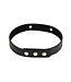 Kiotos BDSM Elegant Adjustable PVC Sexy Collar with Silver Accents and Gemstones