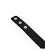 Kiotos BDSM Verleidelijke PVC Halsband met Zilveren Accenten en Edelstenen - 35-44Cm