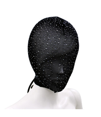 Kiotos BDSM Elegant Lace Hood with Sparkling Diamonds | Sensual Glamour Accessory