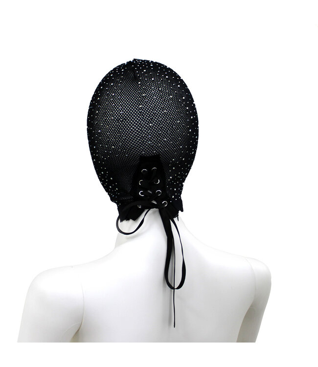 Kiotos BDSM Diamantengekrönte Spitzenhaube – Glamourös & Sinnlich für besondere Anlässe