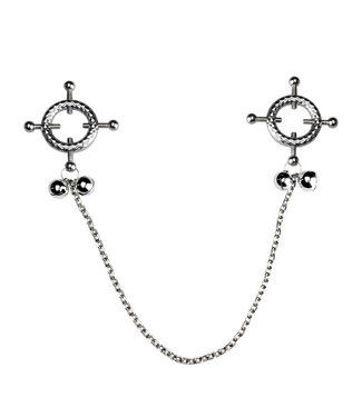 Kiotos BDSM Elegant Adjustable Round Nipple Clamps with Bells for Sensory Play