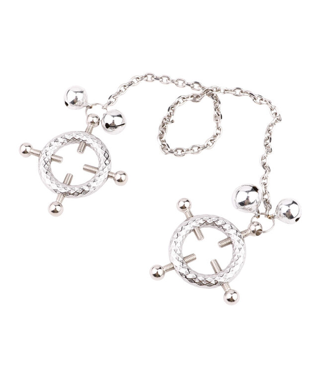 Kiotos BDSM Elegant Adjustable Round Nipple Clamps with Bells for Sensory Play