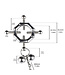 Kiotos BDSM Hexagonal Adjustable Nipple Clamps with Bells for Sensory Play