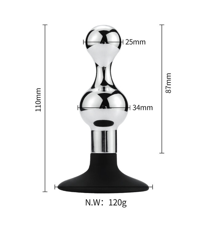 Kiotos BDSM Beginner's Hourglass Butt Plug with Suction Cup – 11 cm Sensation