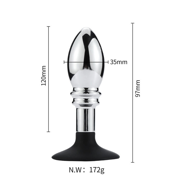 Kiotos BDSM One Ball Analplug 12 cm mit Saugnapf – Intensive Empfindungen garantiert
