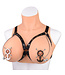 Kiotos BDSM Nautischer PU-Leder-BH mit verstellbaren Anker-Nippelklemmen