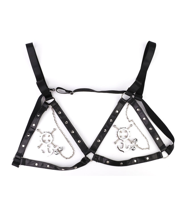 Kiotos BDSM Nautical Anchor Nipple Clamps & Leather Harness Set for Playful Sensation