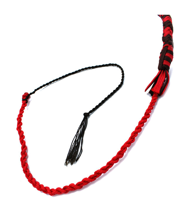 Kiotos BDSM Nylon-Bullwhip 120 cm Schwarz-Rot – Präzise und Strapazierfähig