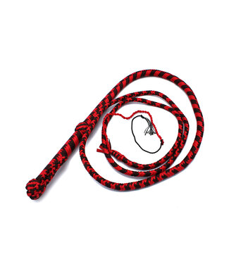 Kiotos BDSM Nylon-Bullwhip 270 cm Schwarz/Rot – Langlebig, Flexibel & Präzise