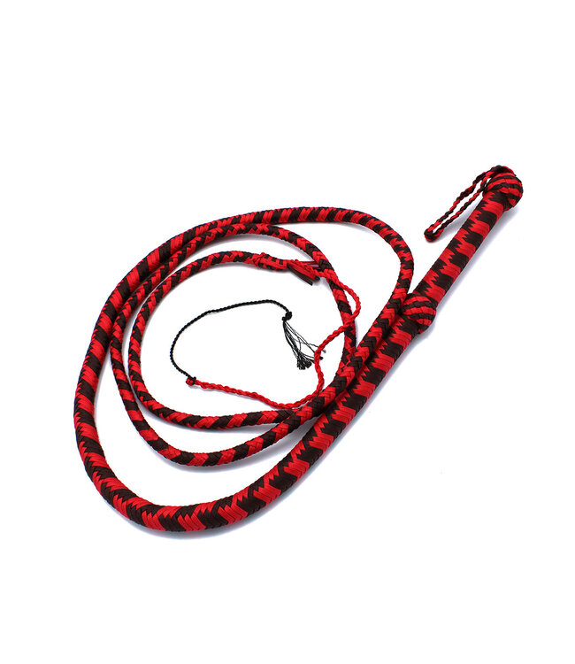 Kiotos BDSM Nylon-Bullwhip 270 cm Schwarz/Rot – Langlebig, Flexibel & Präzise