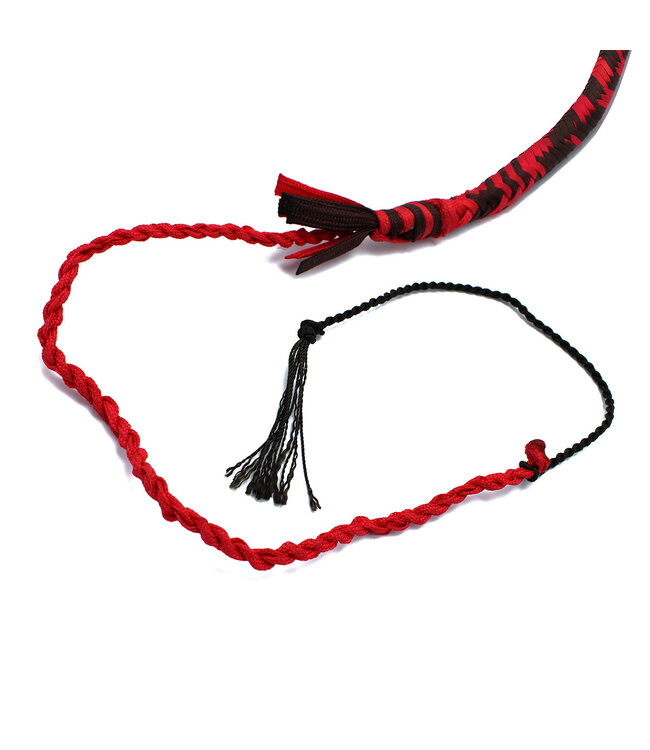 Kiotos BDSM Duurzame Nylon Bullwhip Zwart/Rood 270 cm - Perfect voor Impact en Training