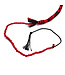 Kiotos BDSM Durable 270 cm Black/Red Nylon Bullwhip - Perfect for Training & Play